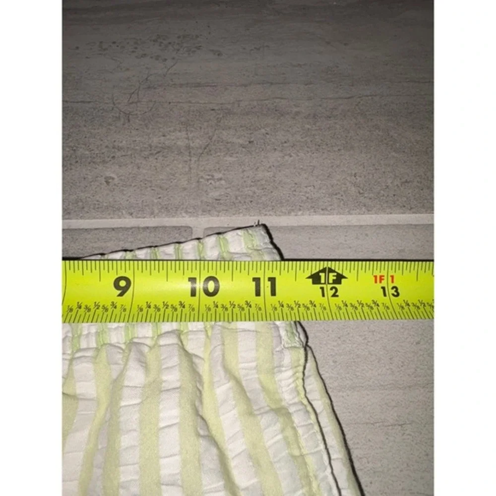 Cat & Jack Boys Lime Green‎ White Striped Seersucker Swim Trunks Size Medium